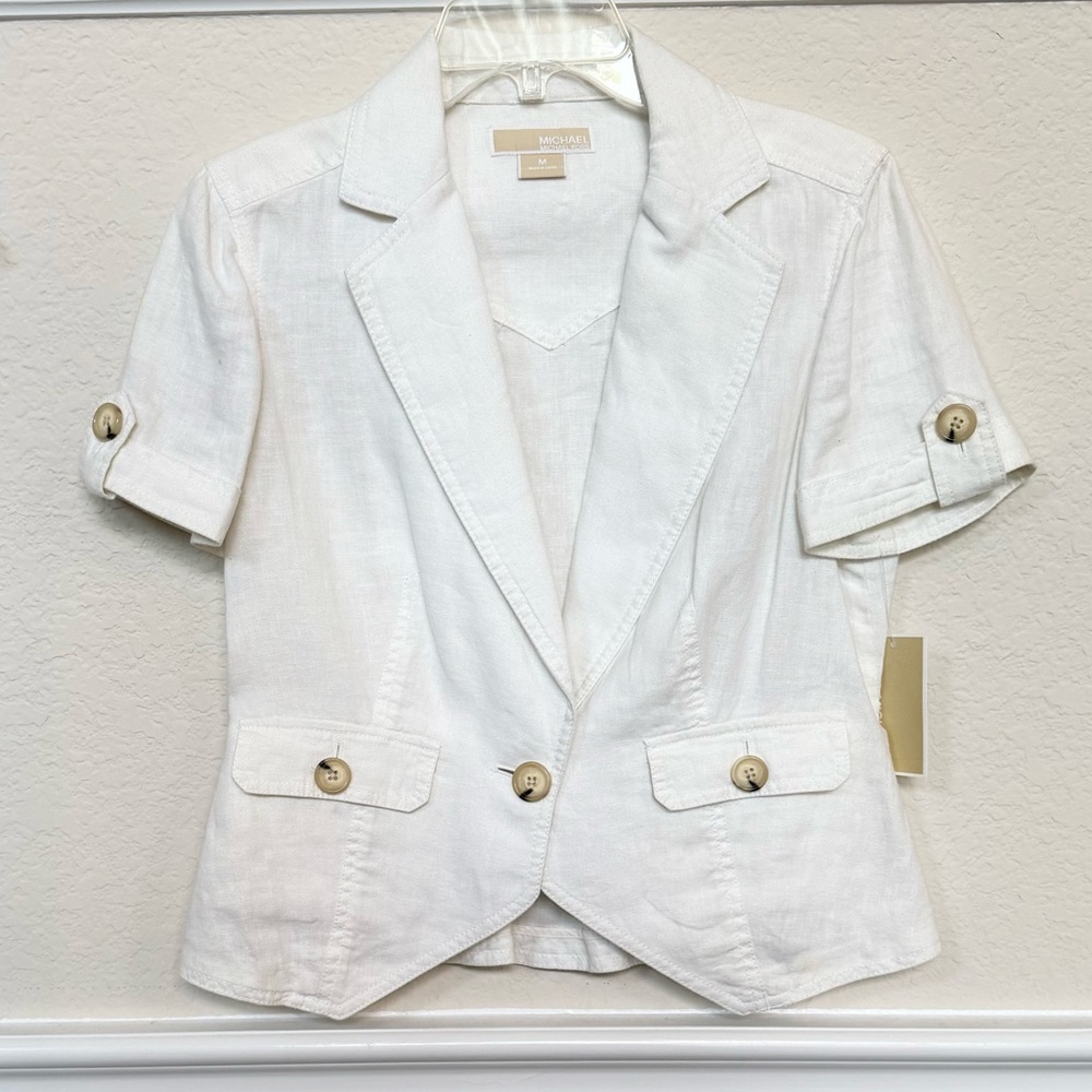Michael Kors White Linen Jacket